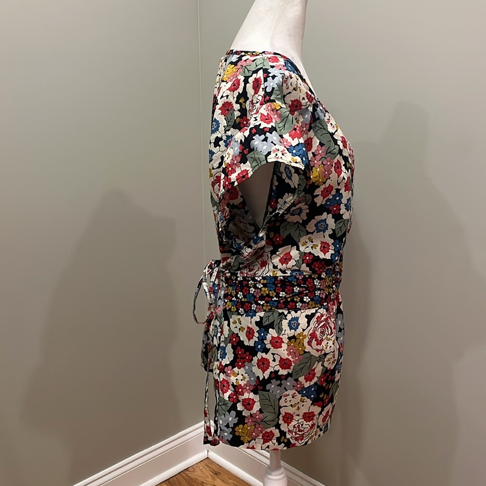Cato Floral Faux Wrap Top Blouse - Picture 4 of 9